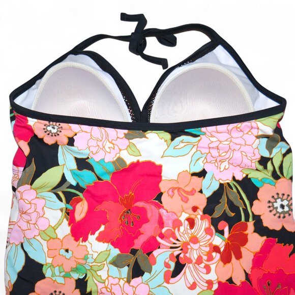 Time and Tru One Piece Slimming Swimsuit Size 2X Padded Cup Support Bathing Suit - Picture 5 of 9